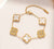 White Gold Clover Bracelet
