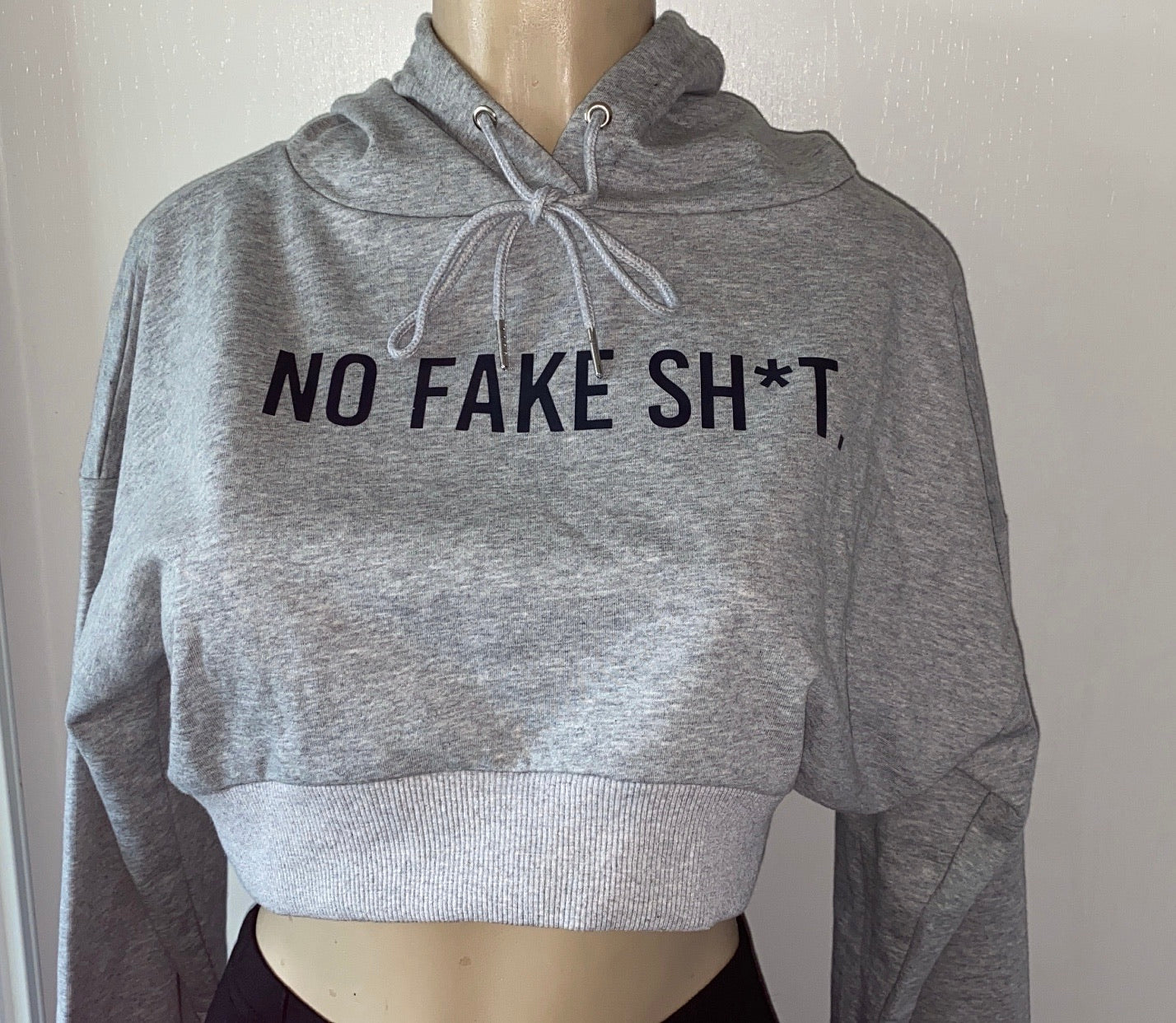 No Fake Sh*t Crop Hoodie
